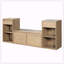 Banc de rangement tout-en-un avec coussin, compartiments, tiroirs et tablettes ouvertes, banc de rangement-1008567976