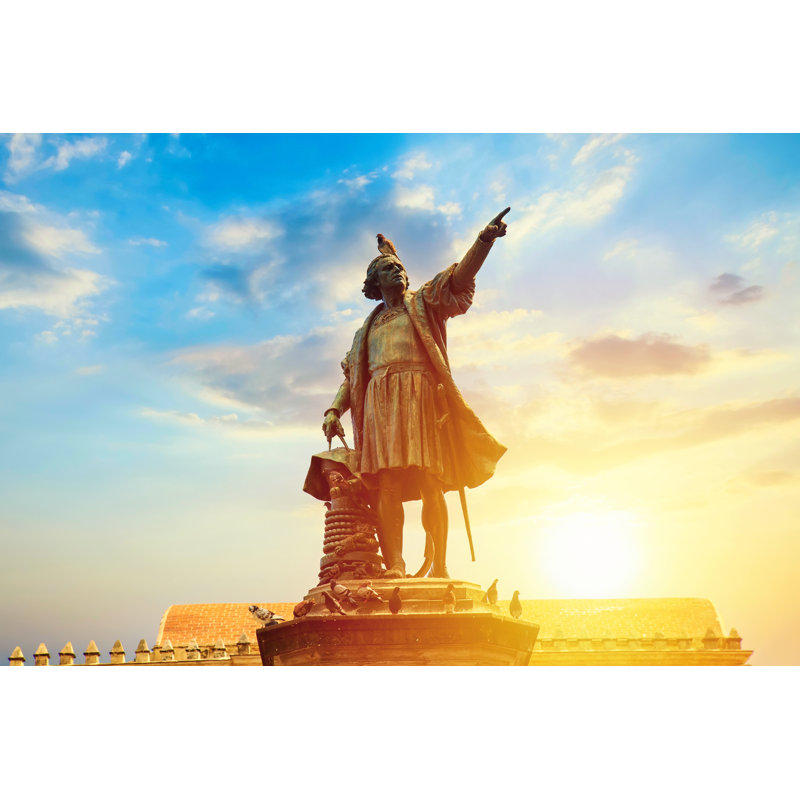 Columbus Statue In Santo Domingo - Wrapped Canvas Print, 51cm H x 76cm W x 3.8cm D