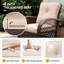 Ensemble 2 pièces de chaise berçante et pivotante en osier avec coussins -1384682336