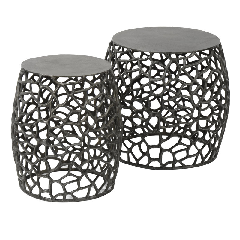 Doveton Drum End Table Set