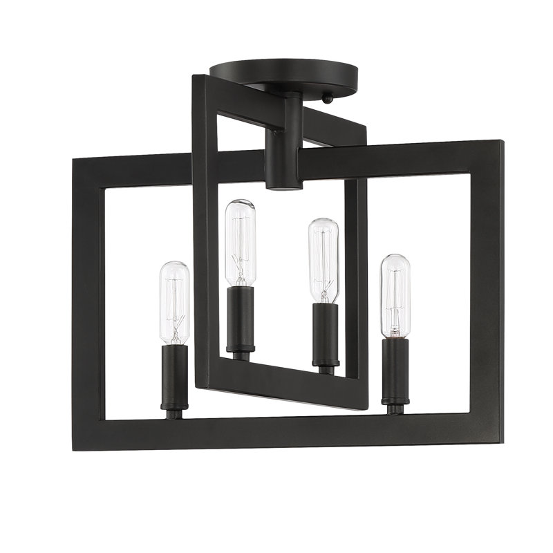 Plafonnier semi-encastré 4 lumières 14,5 po Biay, Espresso