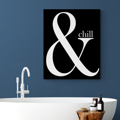 Chill - Black Background - Wrapped Canvas Print