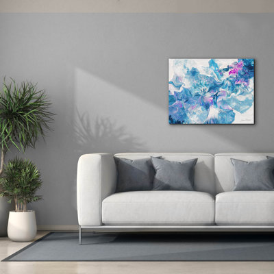 'Abstract Pouring Q' by Jean Plout Canvas Wall Art, 34" x 26"