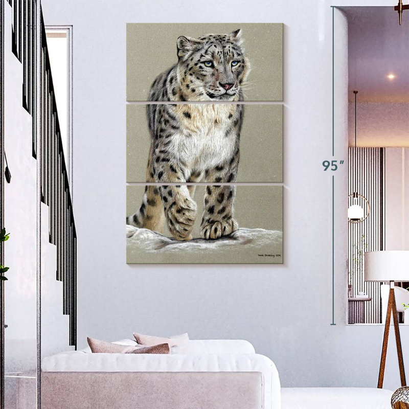 Brampt Snow Leopard II, 57" H x 36" W