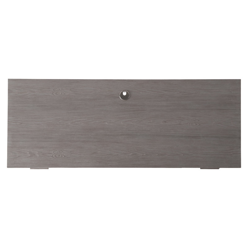 Trianon Contemporary Solid Wood Writing Desk with USB Port, Beige