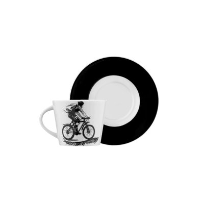 Porcelain Espresso Cup and Saucer