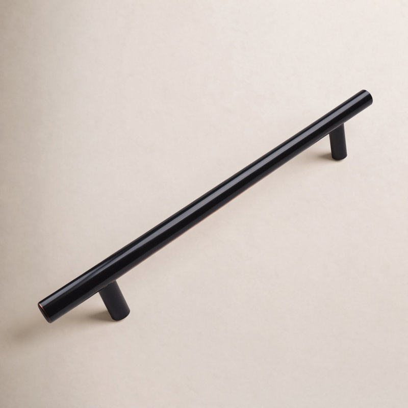 Roman Modern Bar Pull, Matte Black, 6 5/16"