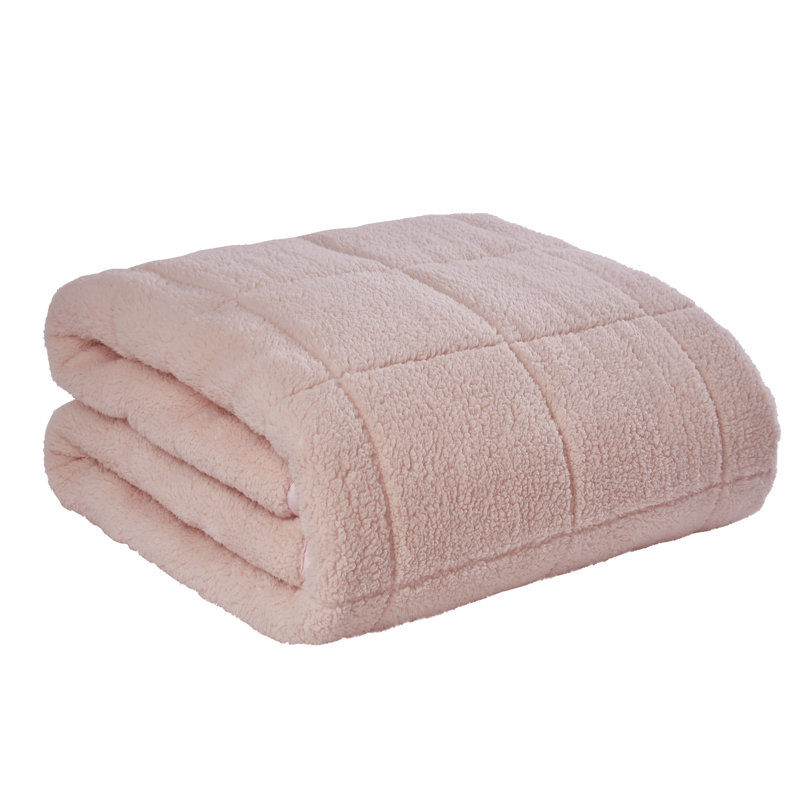 Daniela Plain Weave / Muslin Throw Blanket, Blush, W150 x L200cm