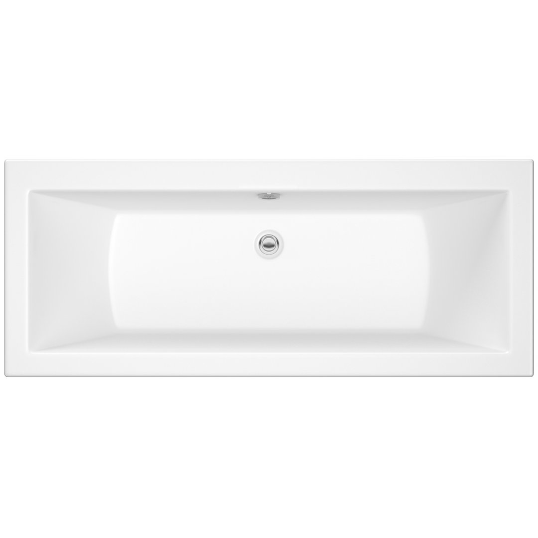 Asselby Square Double Ended Bath in White