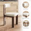 Modern Dining Chairs Not Assembled Need, Set Of 6, Beige With Brown Solid Wood Legs-2143970637