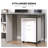 Mobile Storage Cabinet with Drawer and Door, White MDF Printer Stand on Casters
