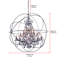 Lustre en forme de globe unique à 25 lumières avec détails en cristal Svante-22859134-22859135