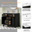Meuble-lavabo moderne 36 po avec lavabo en céramique et armoire de rangement 36 po