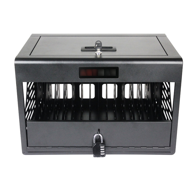 Black Locking Charging Cabinet For 16 Laptop, Units Laptops, - Black, Black