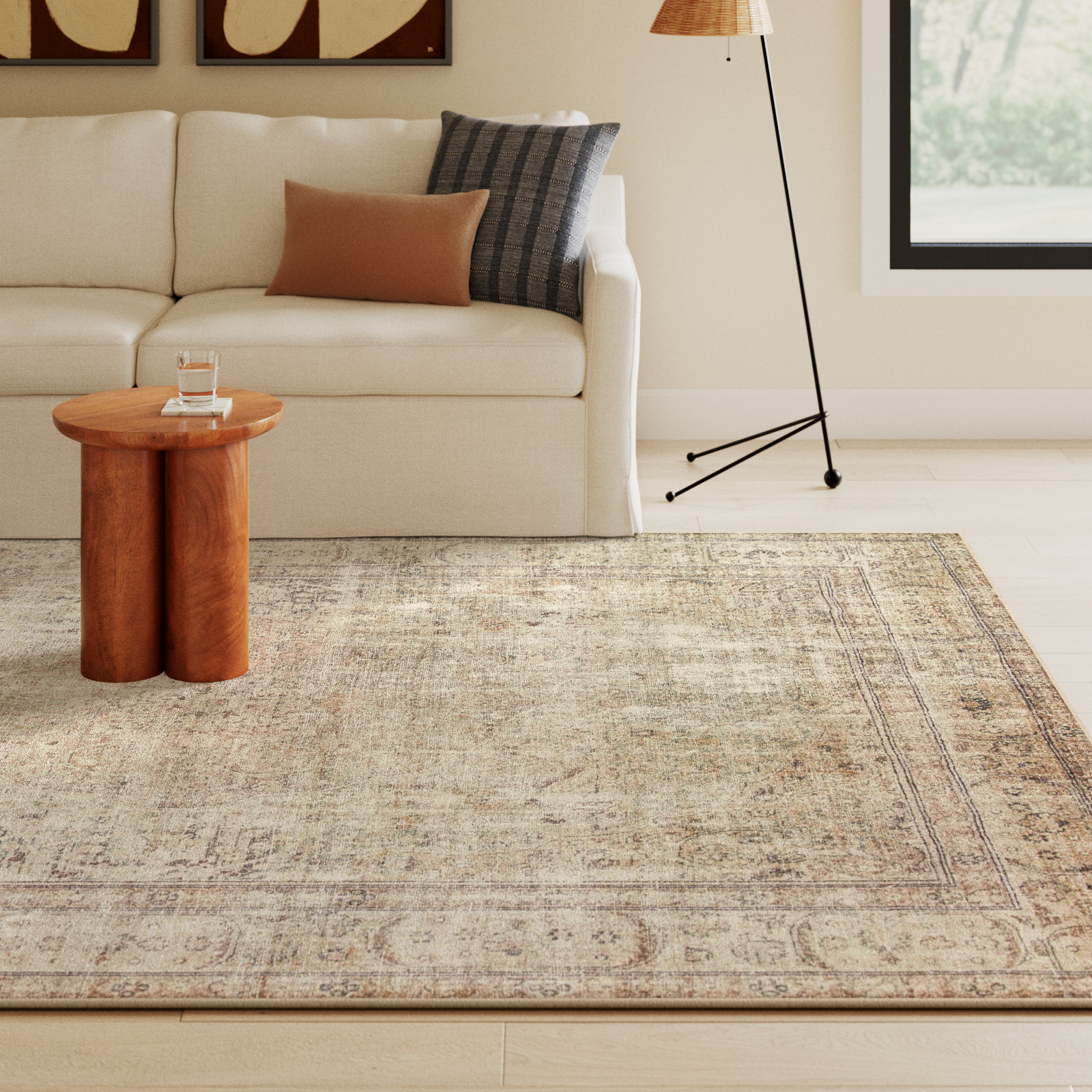 Loloi Margot Antique/Sage Area Rug feat. CloudPile, Rectangle 7'6" x 9'6"