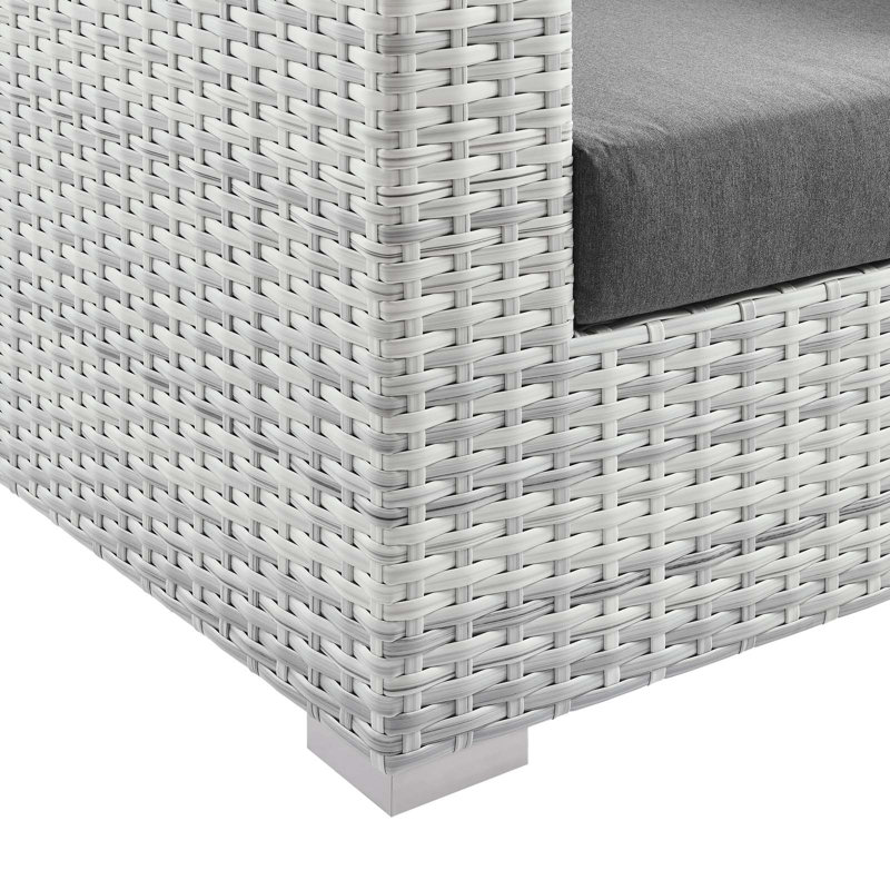 Convene Outdoor Patio Left-Arm Loveseat, Left Hand Facing, Charcoal