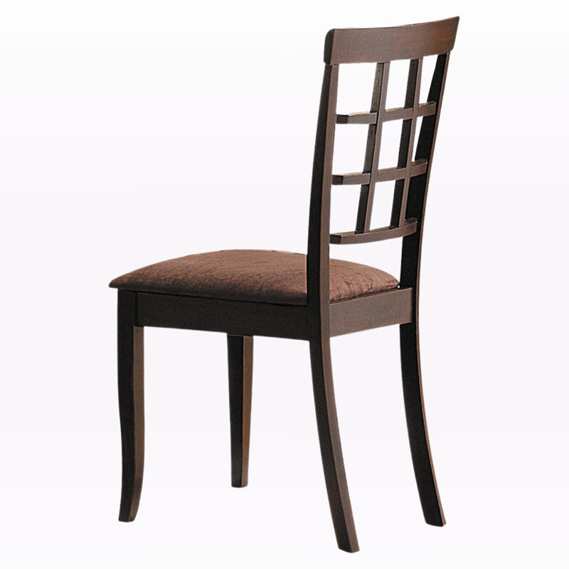 Chaise d'appoint en microfibre et espresso brun foncé Aster (ensemble de 2)