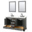 Ensemble de meuble-lavabo double autoportant 80 po avec plateau en quartz Deborah-98207323-98207320-98207325