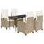 Ensemble repas de patio 5 pièces avec coussins en polyester Latitude Run®-971059664-971059667-977010122