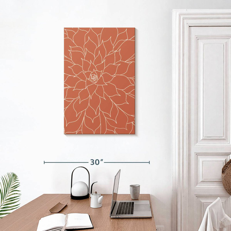 Harnek succulent orange brûlé, H 30 po x l 20 po