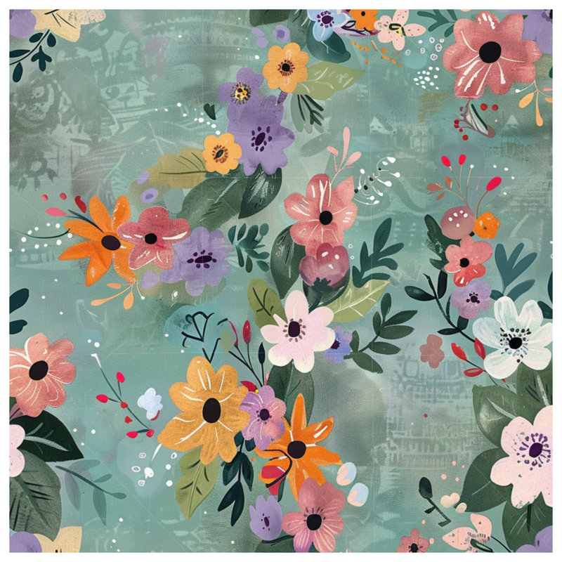 Housse de couette Floral Bedding Nature Boho Boho, Grand lit