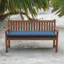 Coussin de banc d'extérieur Tommy Bahama, Sunbrella résistant à la décoloration et à l'eau pour les balancelles, les bancs de jardin et les canapés, l 48 po x P 16 po, épaisseur de 2,5 po, réversible, bambou baie de cobalt-131480039-131480043