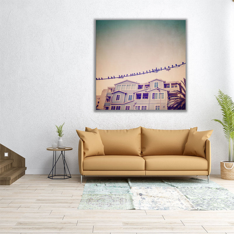 «Birds On Wires I», reproduction d'art sur toile, H 24 po x l 24 po