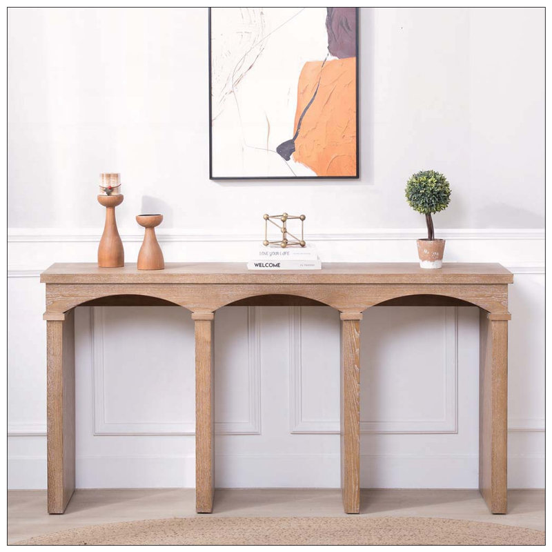 60"Long Rustic Archway Console Table