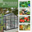 Serre en polycarbonate pour jardins - Installation rapide et gardée 6 x 8 pi avec circulation d'air sur le toit-118641042
