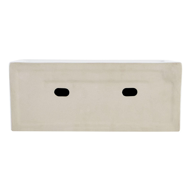 13" Kaisy White Porcelain Specialty Wall Mount Bathroom Sink with Overflow