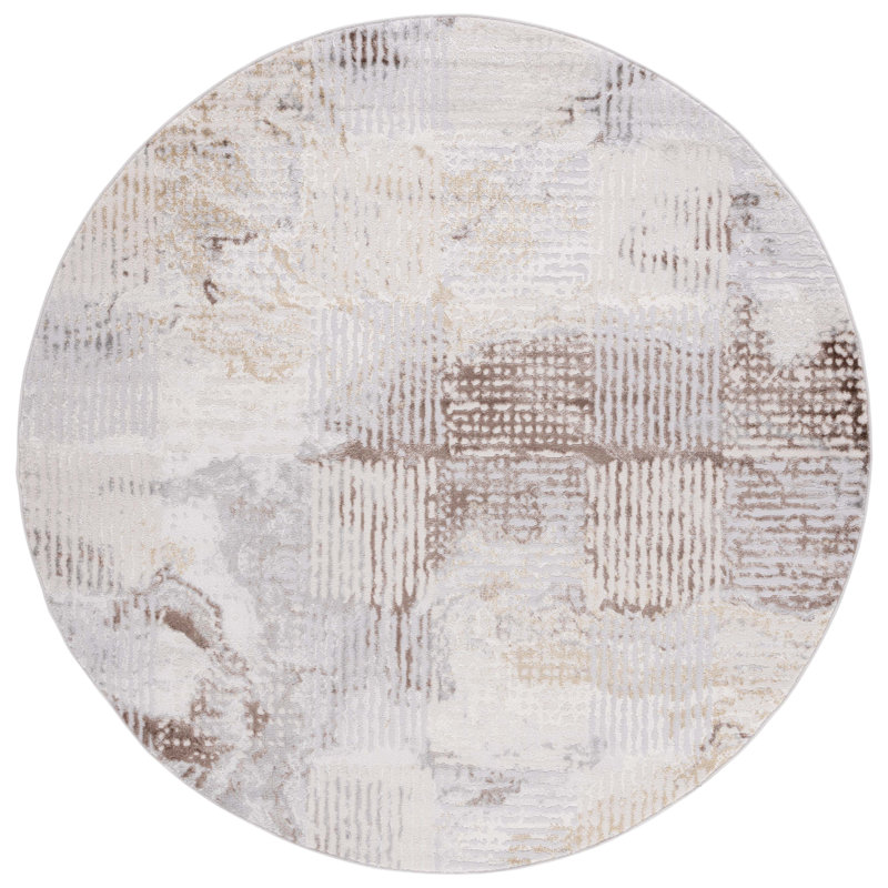 Palma Performance Abstract Rug, Round 6'7"