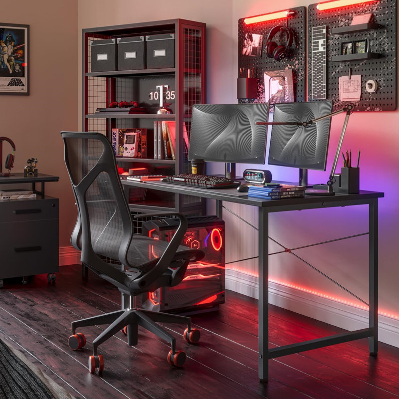 Sasha Desk, Black, 28.74" H x 39.37" W x 18.9" D