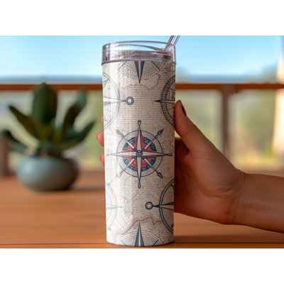 Choose Handmade Tumblers 591ml Vacuum Insulated Stainless Steel (18/8) Travel Tumbler with Straw