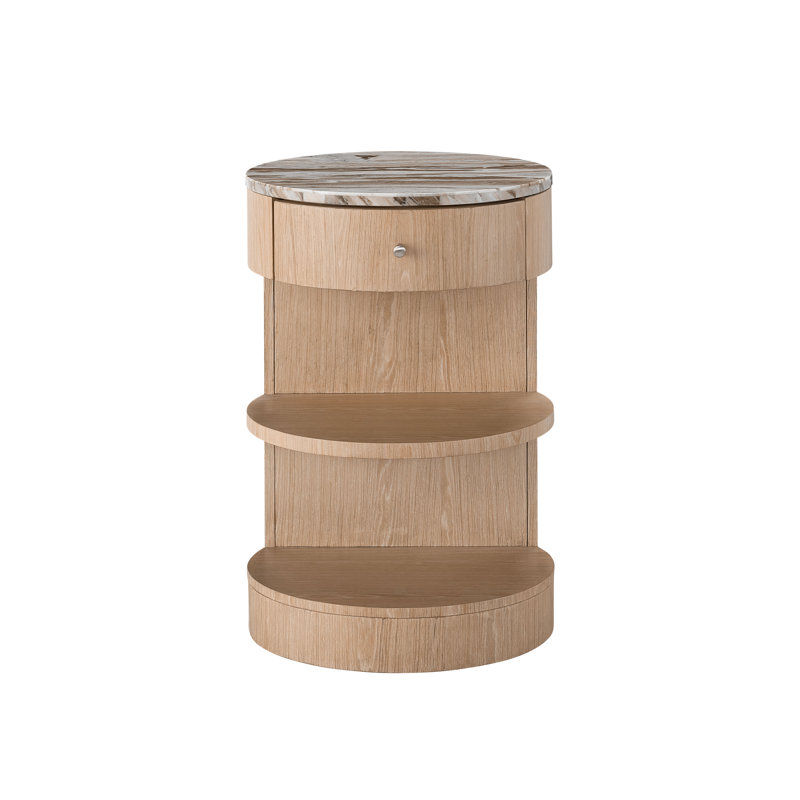 Table de chevet 1 tiroir brun clair