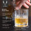 Verre à whisky rotatif Viski Revolve, verre bourbon unique, verre à cocktail à l'ancienne, verre scotch taillé en cristal, ensemble de 1, 10 oz