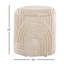 Rangement en coton beige de 18 po avec aspect texturé à poils longs, couvercle amovible, capacité de 250 lb, utilisation intérieure en coton de 18 po, conception, plateau, usage multiple, capacité de poids