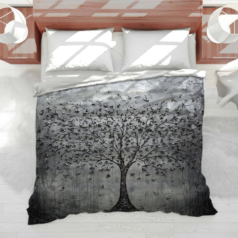 Silver Tree Bedding Nature Comforter Industrial, Twin Comforter