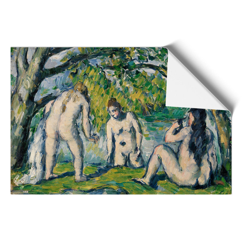 Three Bathers by Paul Cezanne - No Frame Painting, 30cm H x 42cm W x 0.1cm D