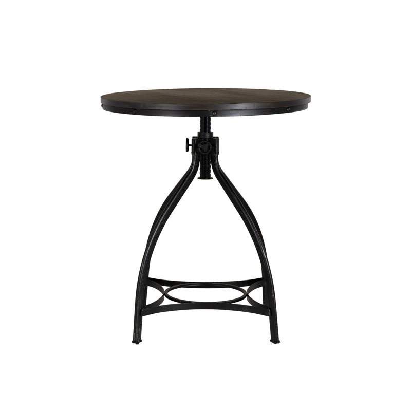 Kerome Round Adjustable Bar Table, Gray
