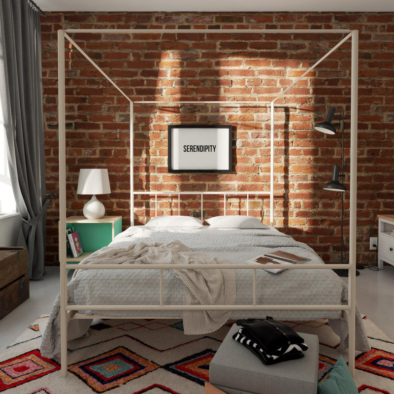Lagano Metal Bed, Kingsize (5'), White