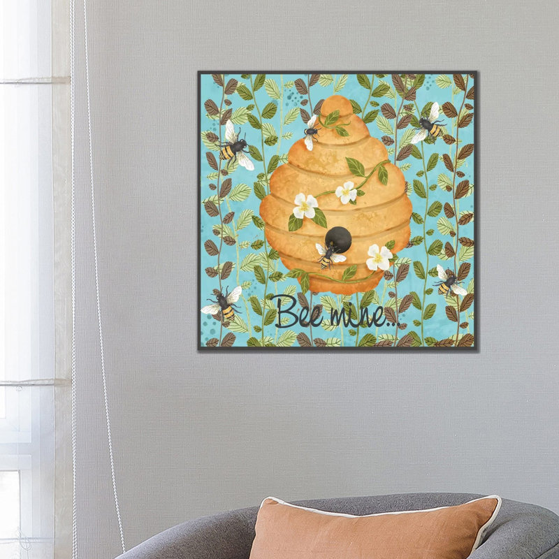 Bees And Honey I by Jade Reynolds - Wrapped Canvas Print, 66.04 cm H x 66.04 cm W x 3.175 cm D