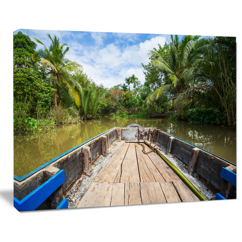 « bateau », reproduction de photo, H 30 po x l 40 po x P 1,5 po, Toile tendue