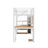 Twin Size Metal Loft Bed With Built-In Work Station, Wardrobe,LED And Storage Staircase