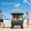 Multi-Functional Push-Pull Folding Wagon Cart With Rotating Handle, Canopy, All-Terrain Wheels, And 480Lbs Load Capacity For Outdoor Use