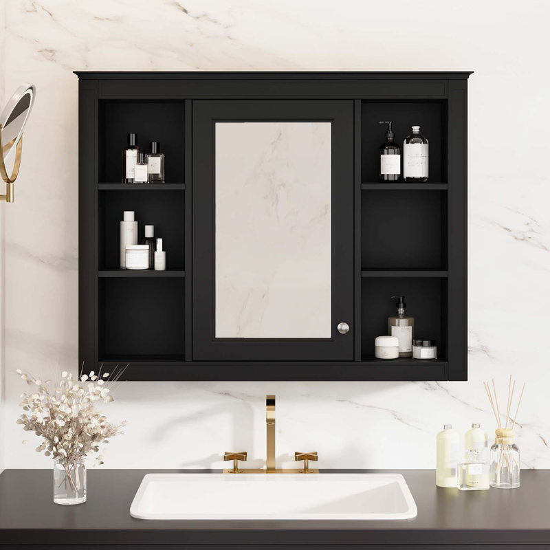 Versatile Wall-Mounted Bathroom Cabinet with Multiple Shelves and Stylish Design