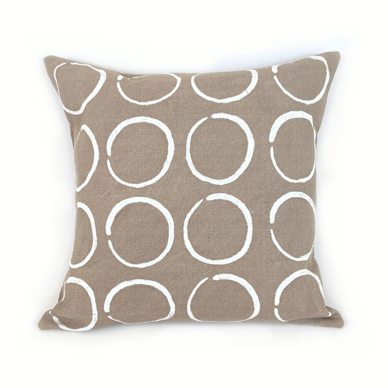 Housse de coussin Circles, Beige