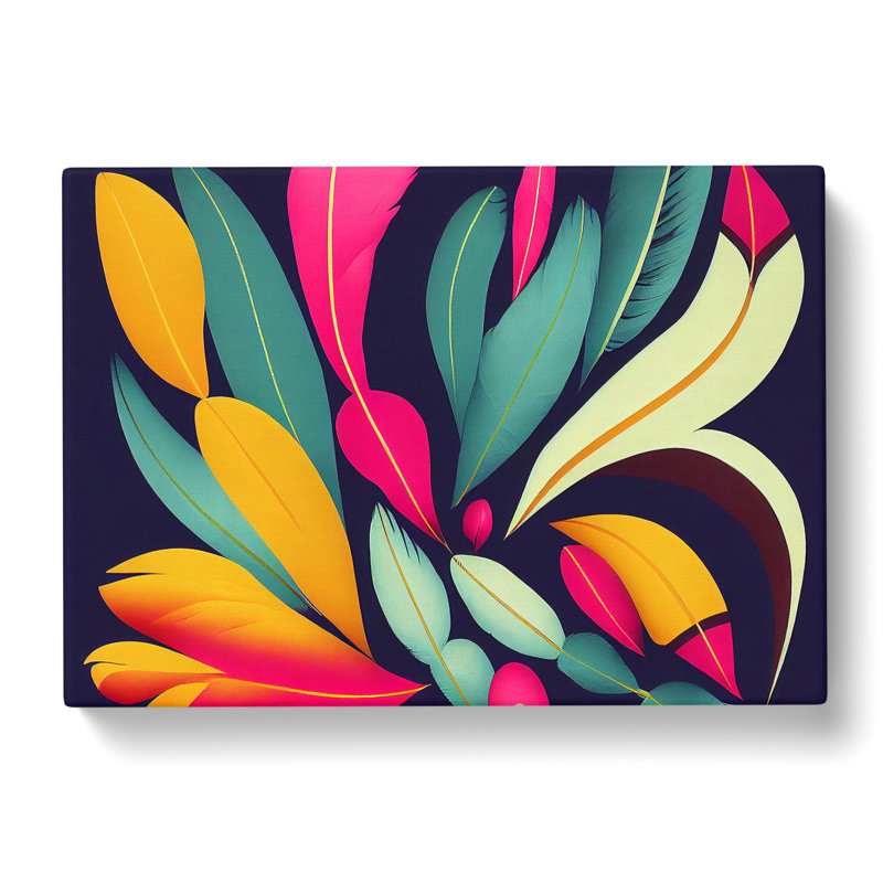 Feather Art Abstract Vol.2 - Wrapped Canvas, 50cm H x 76cm W x 3cm D