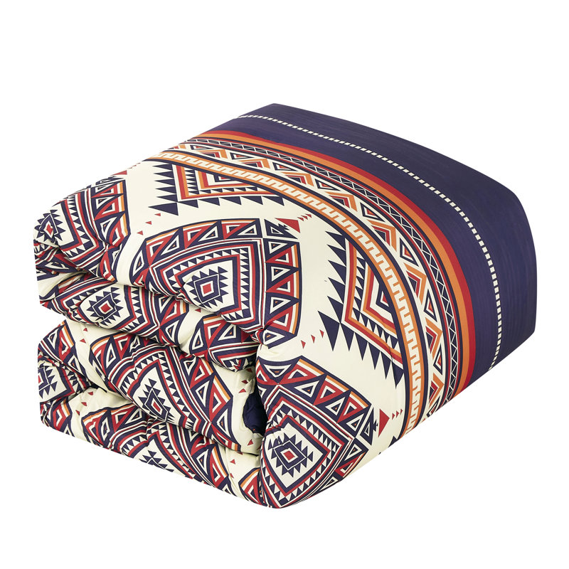 Ensemble d'édredon bleu marine Southwestern, King Size