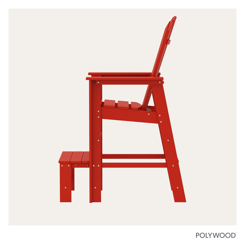 Chaise de sauveteur POLYWOOD South Beach, Rouge coucher de soleil