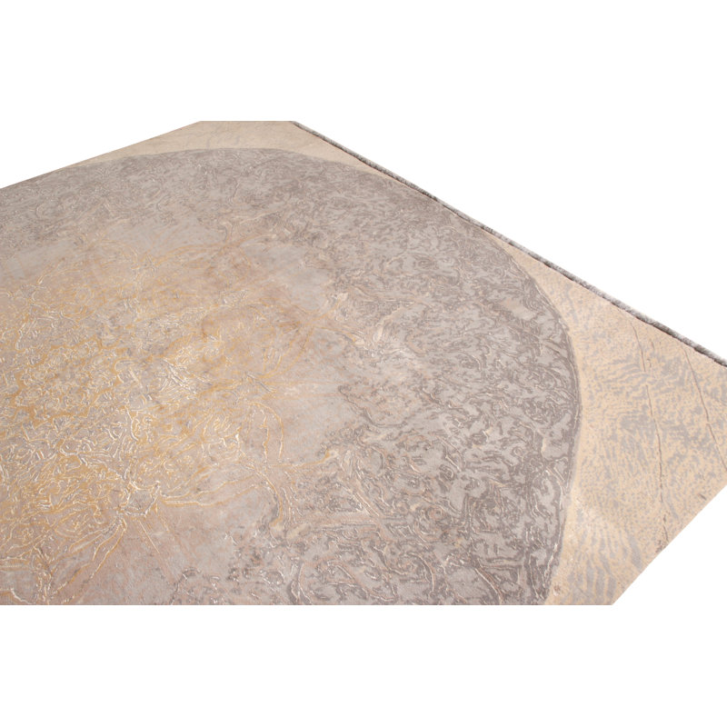 Rug & Kilim’S Modern Rug In Beige And Gray Medallion Pattern